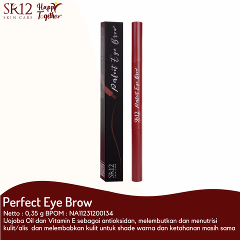 SR12 Eyebrow Warna Dark Brown Dilengkapi Spoolie Brush Hasil Natural Tahan Lama - masukkeranjang.com