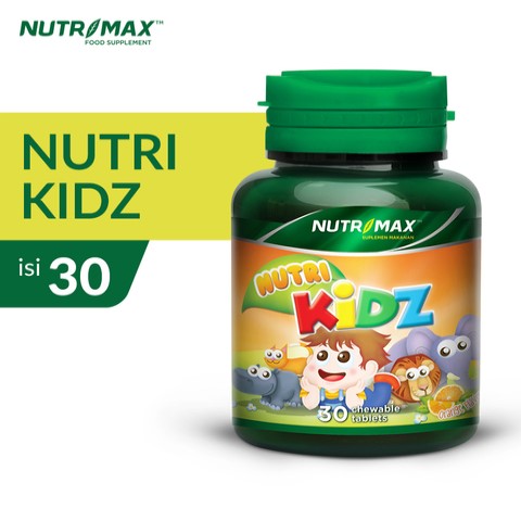 Nutrimax Nutrikidz 30 Tablet Kunyah Multi Vitamin Mineral DHA Penambah Nafsu Makan Anak