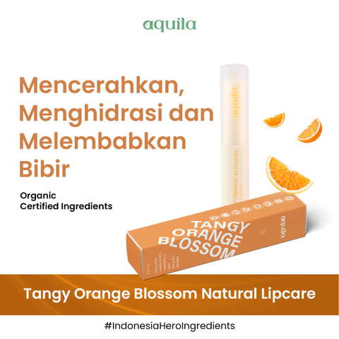 Aquila lip care tangy orange blossom natural - masukkeranjang.com