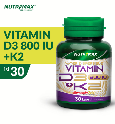 Nutrimax Water Dispersible Vitamin D3 + K2 Kalsium Calcium Kesehatan Tulang Osteoporosis Lansia