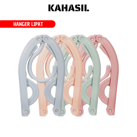 Kahasil gantungan baju lipat hanger jemuran 2in1 portable travel serbaguna - masukkeranjang.com