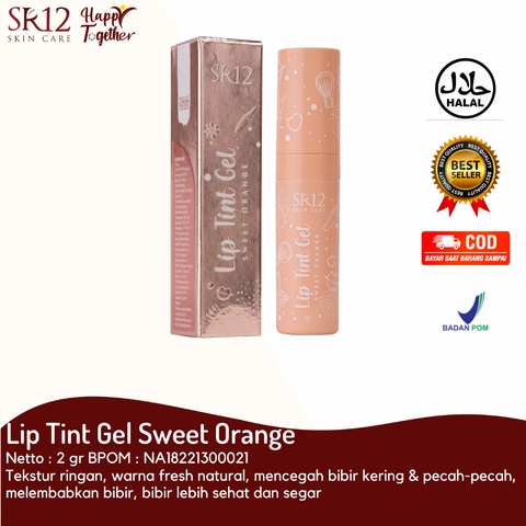 Lip tint gel sweet orange sr12 lip tint melembabkan bibir tidak bikin bibir kering - masukkeranjang.com