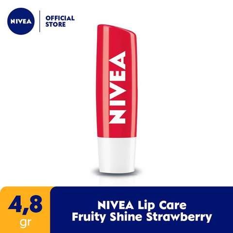 Nivea nlc lip balm strawberry shine - masukkeranjang.com