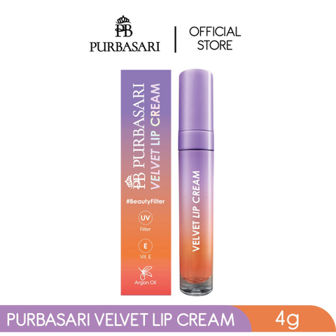 Purbasari purbasari velvet lip cream 2f lip cream transferproof - masukkeranjang.com