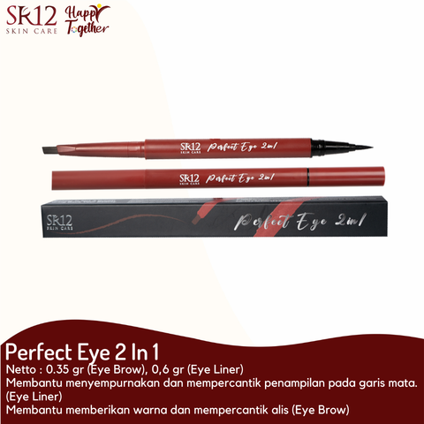 Sr12 perfect eye 2 in 1 eyebrow dan eyeliner tahan lama mudah diaplikasikan - masukkeranjang.com