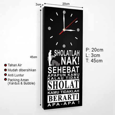 Ugiarts jam dinding quotes islami solatlah nak jam 32 - masukkeranjang.com